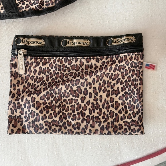 LeSportSac Vintage Leopard Print Backpack & Cosmetic storage Bag - NWOT Unused main image 11